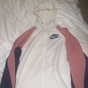 Nike pink & blue zip up jacket
